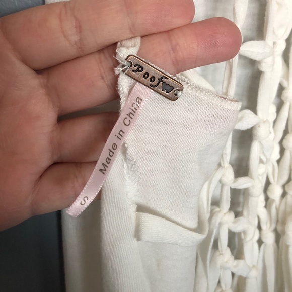 Poof! Super Cool White/OffWhite Tank, Size Small - Picture 5 of 8
